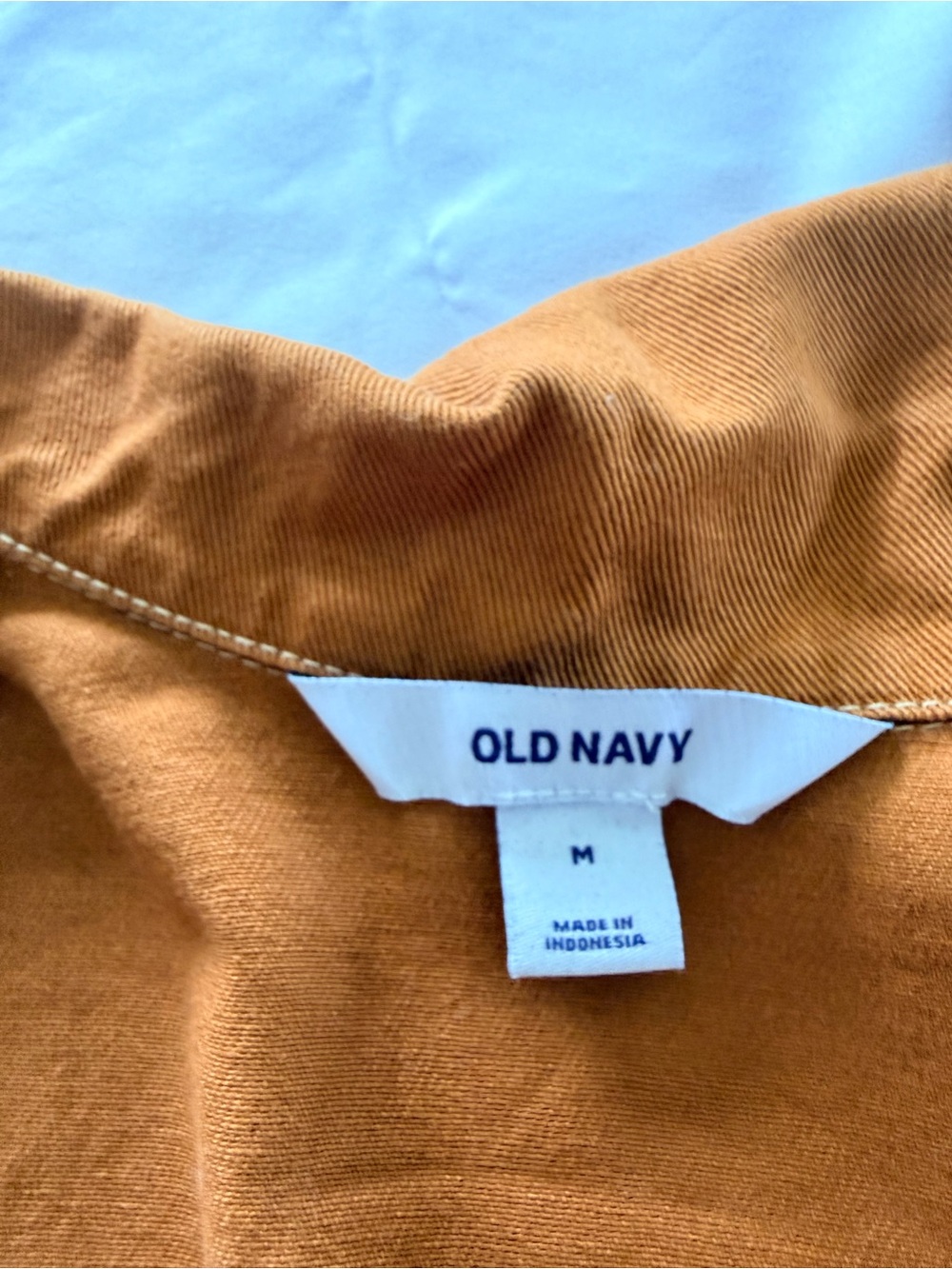 OLD NAVY Rust Brown Cropped Button Front Jean Jacket- Size M - Picture 7 of 11